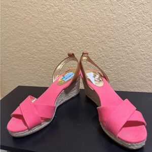Pink Wedge Sandals